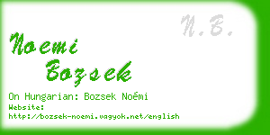 noemi bozsek business card